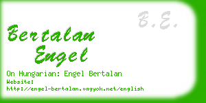 bertalan engel business card